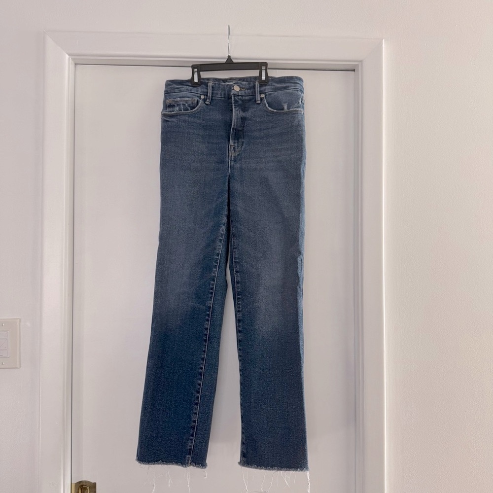 Good American Blue Straight Leg‎ Jeans